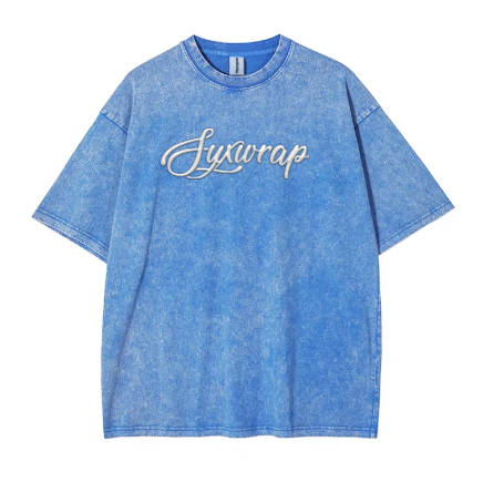 Acid Wash Blue Syxwrap Tee (Limited Edition)